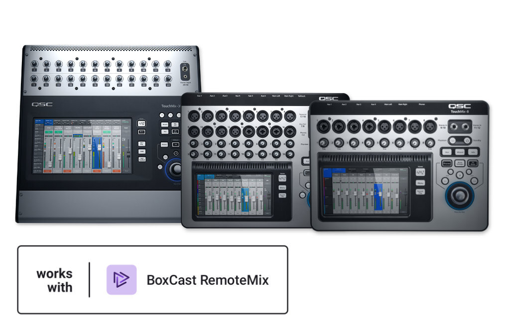 QSC Products Certified with BoxCast RemoteMix | BoxCast